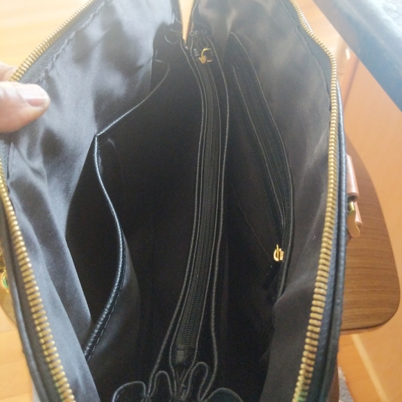 Joy & Iman Top Handle Pebble Bag Satchel Handbag /Charm - Picture 4 of 12